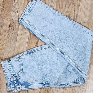 Mom Jeans High Rise Acid Wash Denim Jeans Size 25